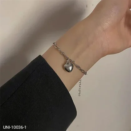 heart silver bracelet